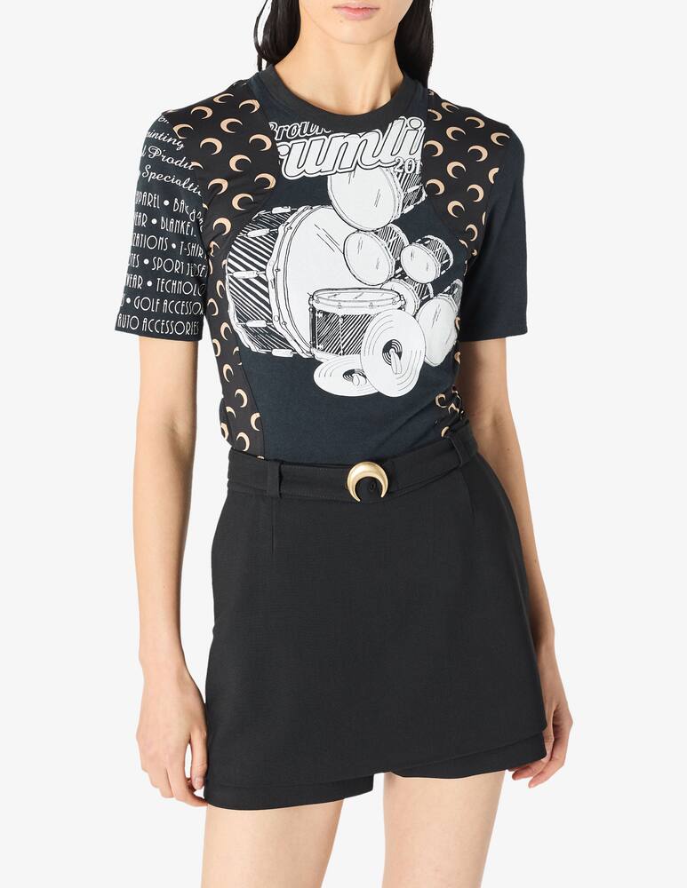 rinascente Marine Serre Drum print jersey t-shirt
