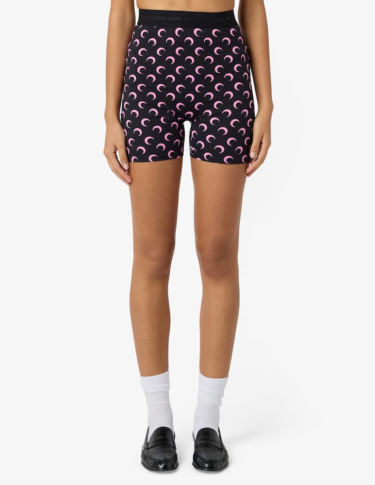 rinascente Marine Serre Moon printed biker shorts