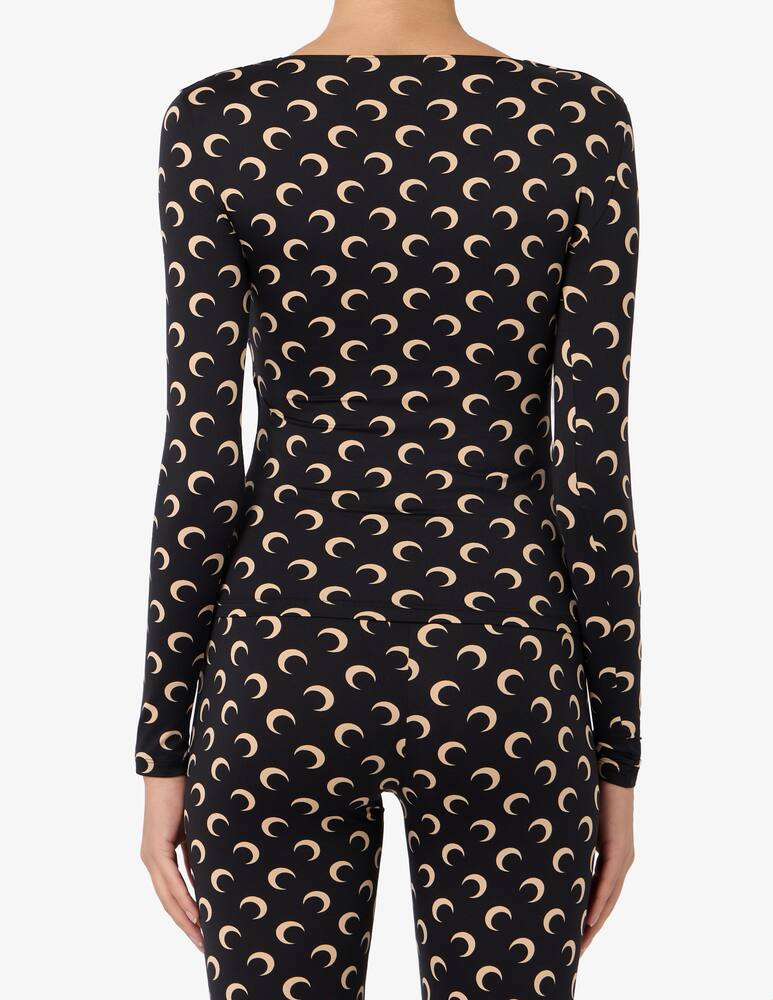 rinascente Marine Serre Top a maniche lunghe con scollatura quadrata