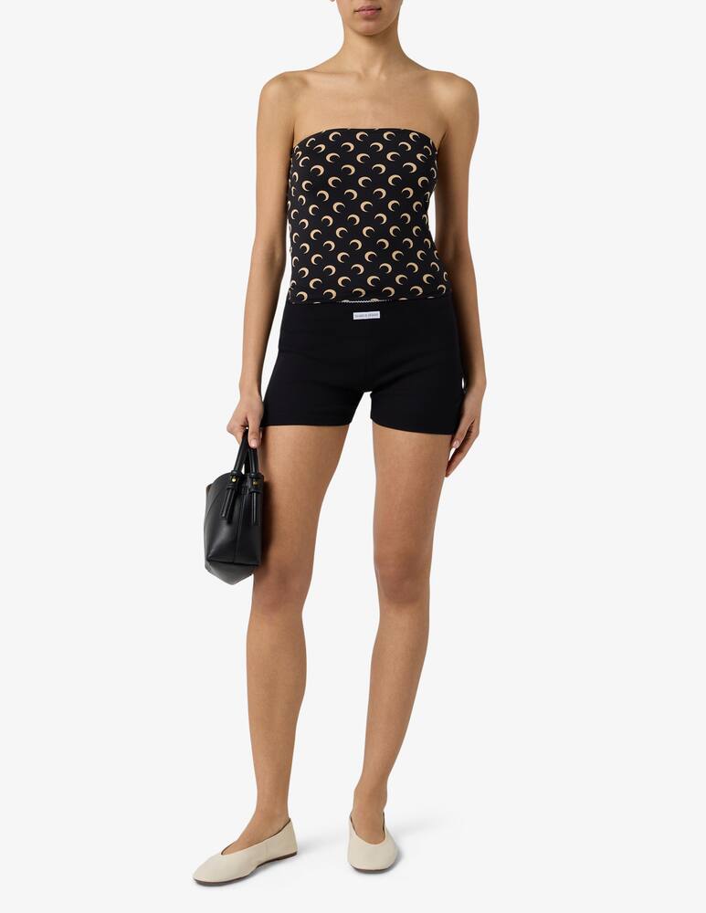 rinascente Marine Serre Moon print jersey bustier top
