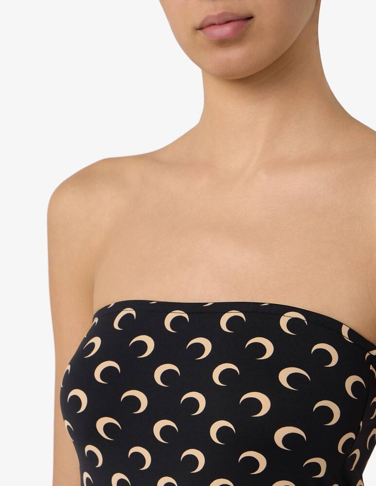 rinascente Marine Serre Moon print jersey bustier top