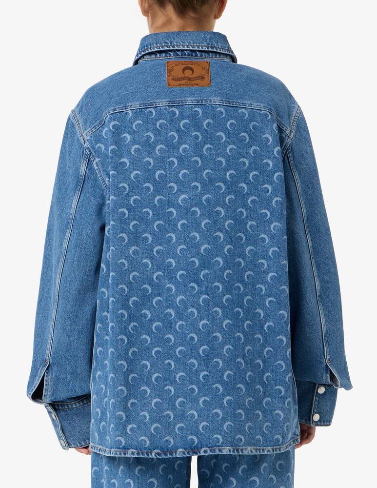 Marine Serre Camicia di jeans moon pattern - immagine 3 Marine Serre Camicia di jeans moon pattern - immagine 3