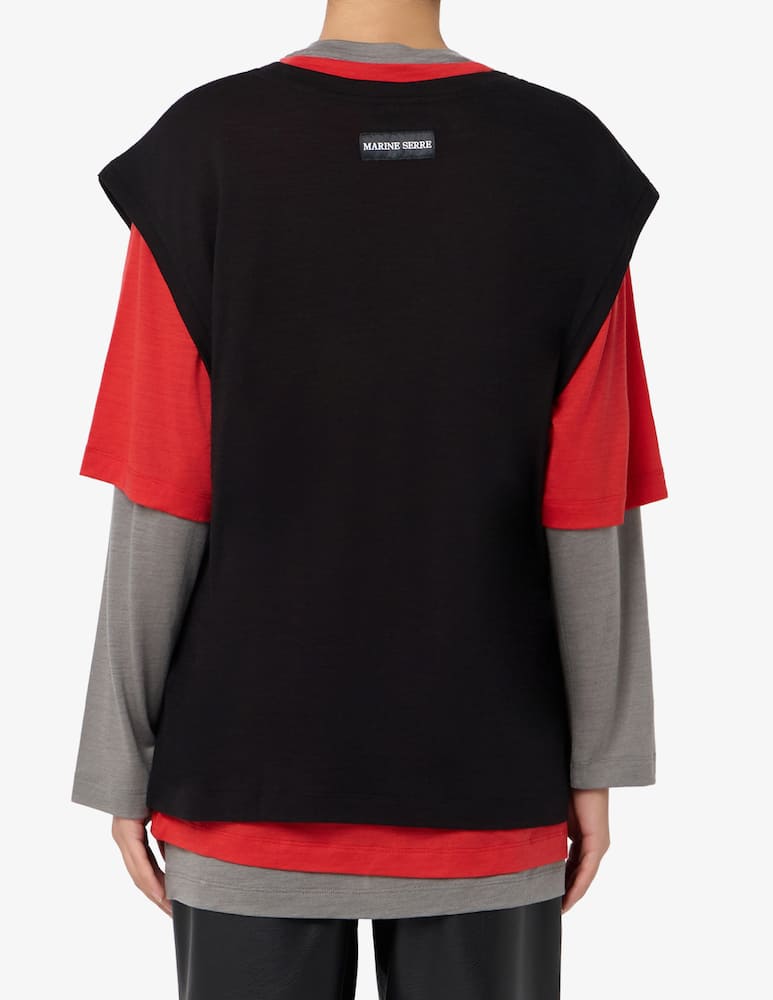 Marine Serre Set 3 t-shirt in jersey merino - immagine 3 Marine Serre Set 3 t-shirt in jersey merino - immagine 3