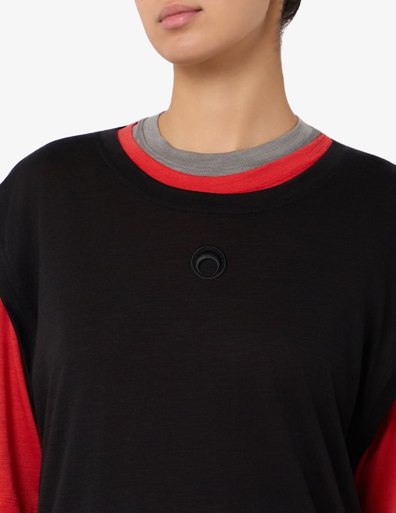 Marine Serre Set 3 t-shirt in jersey merino - immagine 4 Marine Serre Set 3 t-shirt in jersey merino - immagine 4