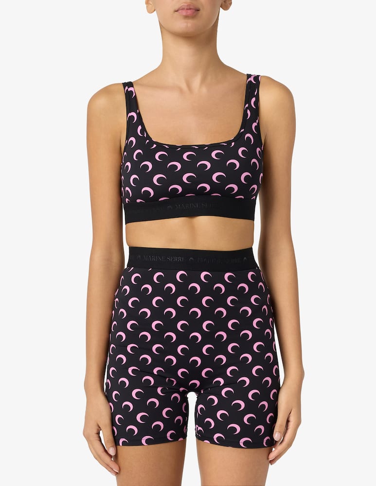 rinascente Marine Serre Moon printed jersey sports bra