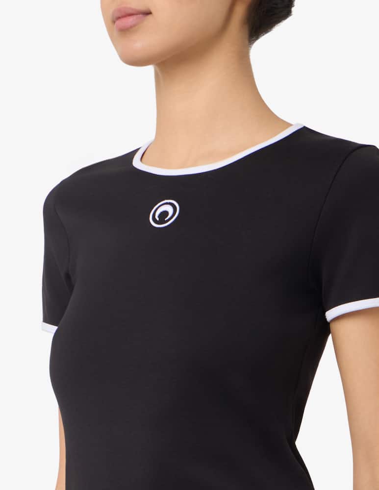 Marine Serre T-shirt logo moon in jersey - immagine 4 Marine Serre T-shirt logo moon in jersey - immagine 4