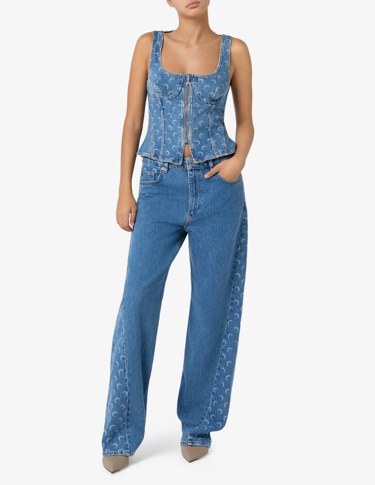 Marine Serre Jeans baggy Moon - immagine 1