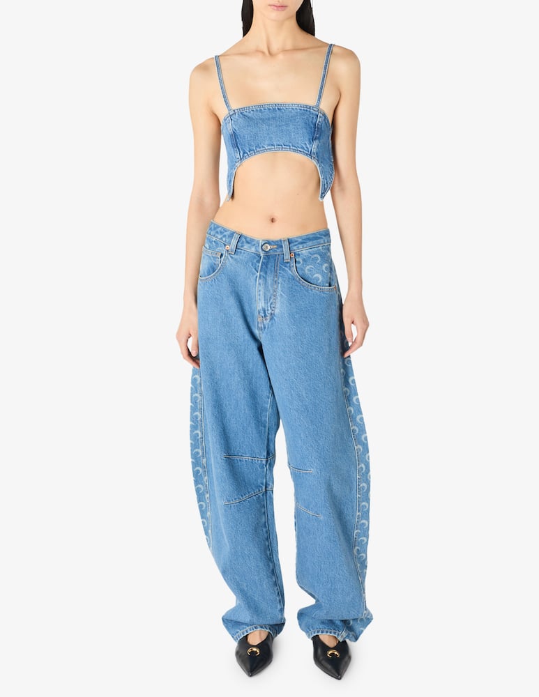 Marine Serre Top bra in jeans - immagine 2 Marine Serre Top bra in jeans - immagine 2