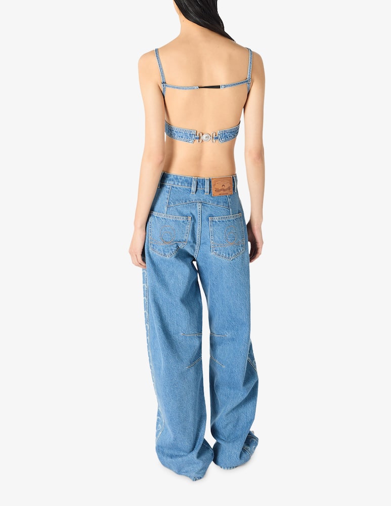 rinascente Marine Serre Top bra in jeans
