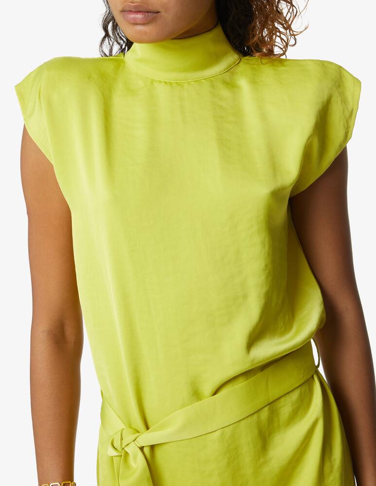 rinascente RECC Paris Vestito corto senza manica con cintura - Verde