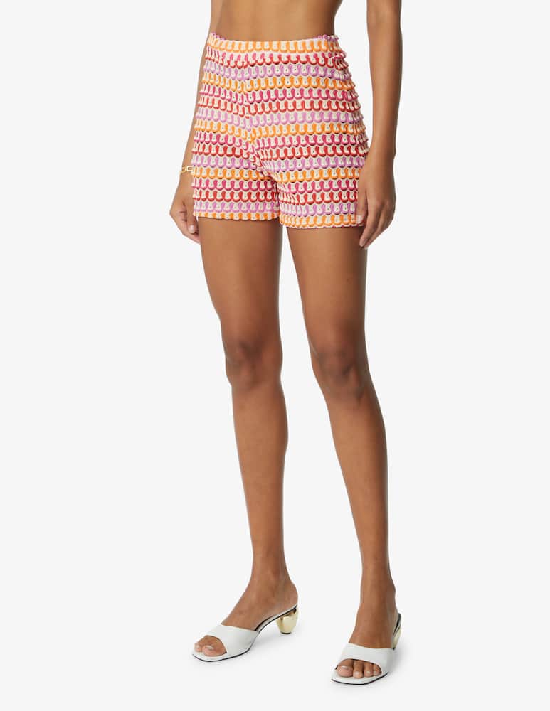 rinascente RECC Paris Pair of shorts in crochet - Beige