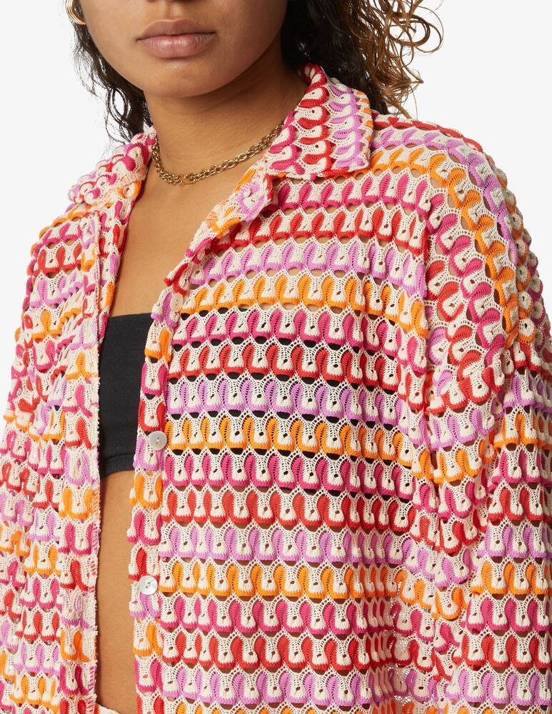 rinascente RECC Paris Camicia oversize in crochet - Beige