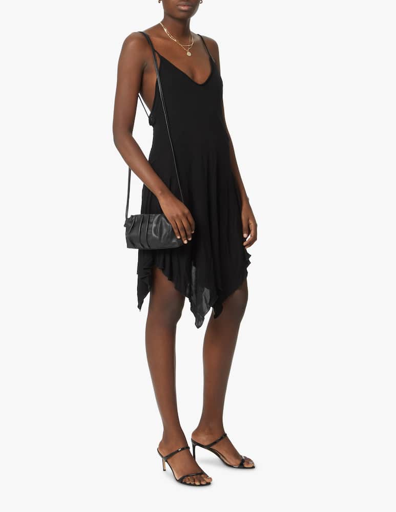 rinascente Elleme Vague mini leather crossbody bag - black