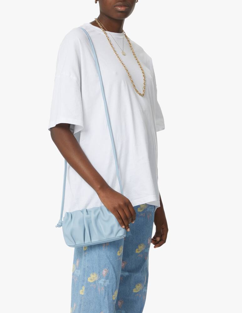 rinascente Elleme Vague mini leather crossbody bag - light blue