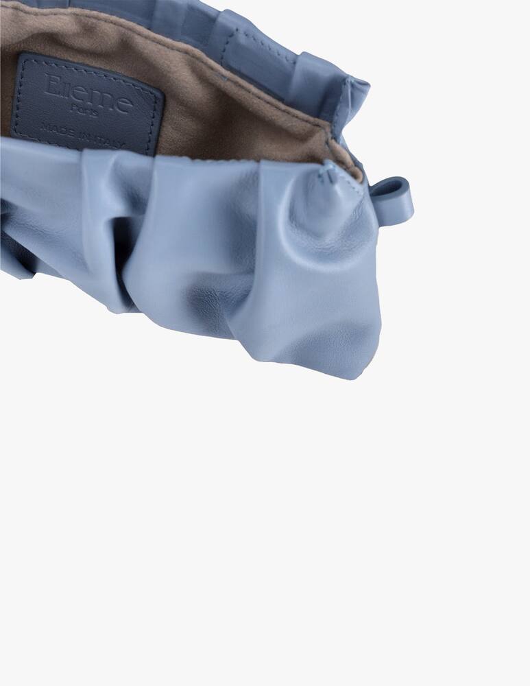 rinascente Elleme Vague mini leather crossbody bag - light blue