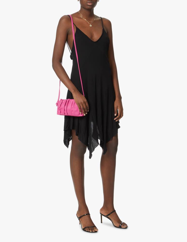 rinascente Elleme Vague mini leather crossbody bag - fuchsia