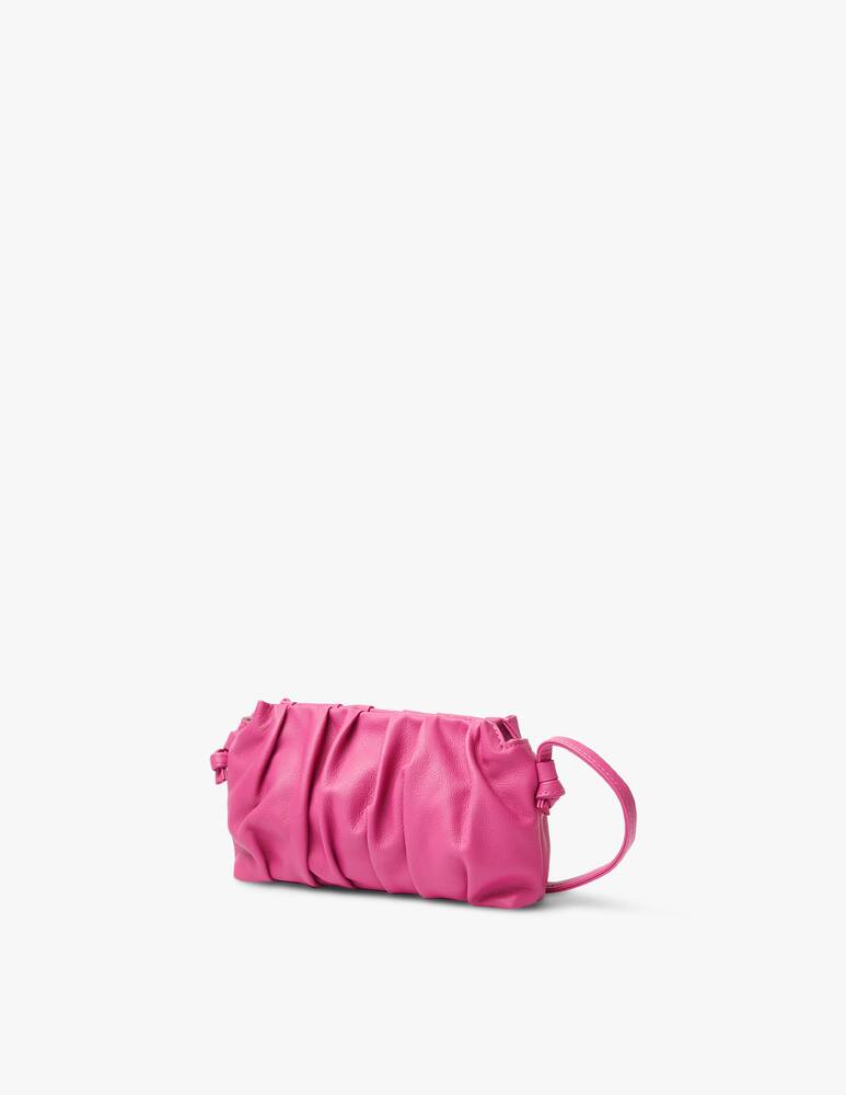 rinascente Elleme Vague mini leather crossbody bag - fuchsia