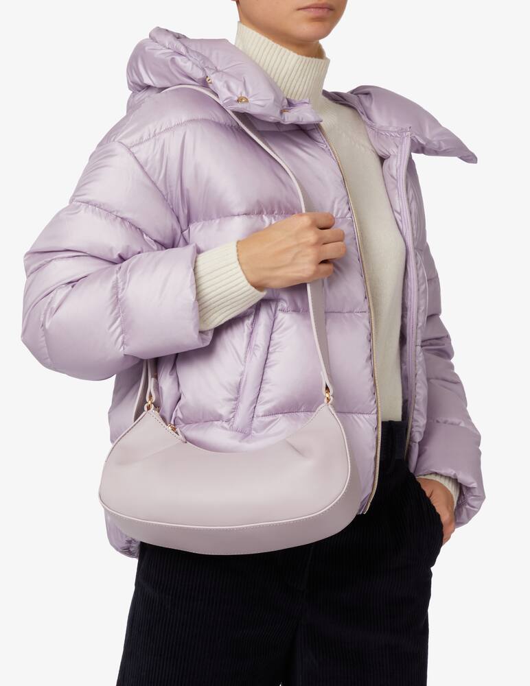 rinascente Elleme Dimple Moon Small Leather bag - Lilac