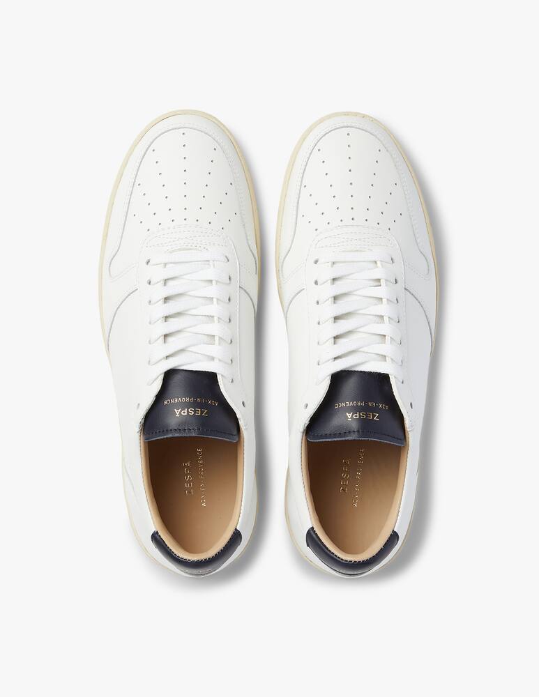 rinascente Zespa Sneakers retro nappa tallone contrasto - blu