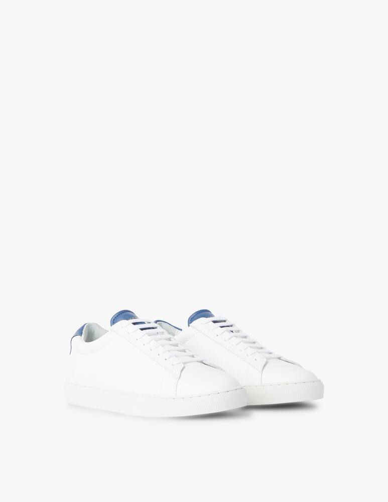 rinascente Zespa Nappa leather contrasting heel low sneakers - blue