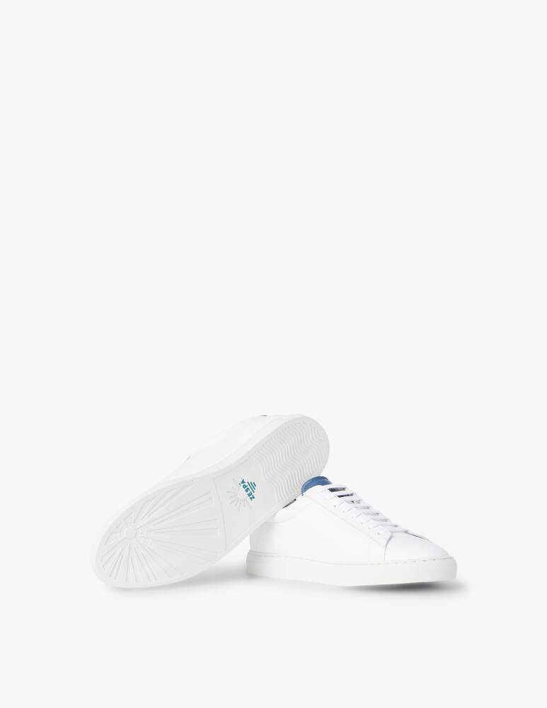 rinascente Zespa Nappa leather contrasting heel low sneakers - blue