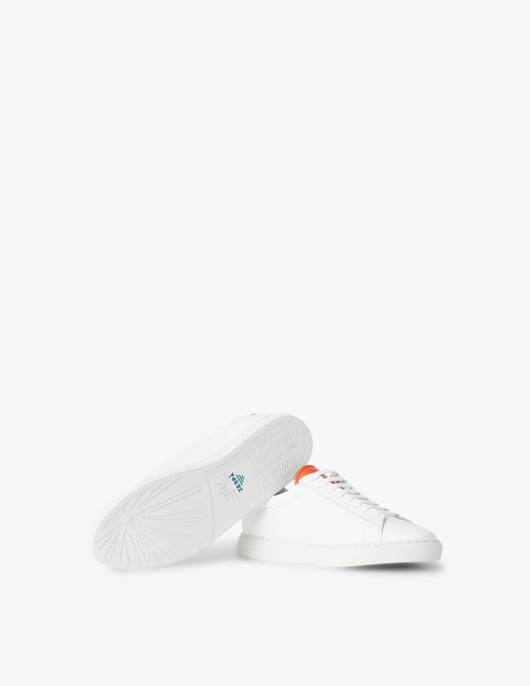 Zespa Nappa leather contrasting heel low sneakers - orange - picture 5 Zespa Nappa leather contrasting heel low sneakers - orange - picture 5