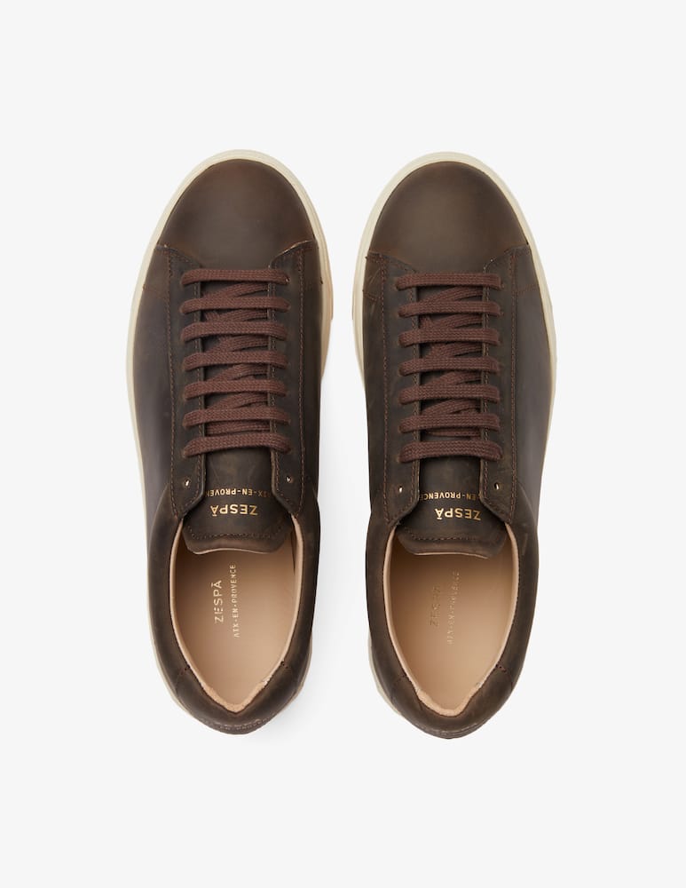rinascente Zespa Sneakers f cass oiled leather - Brown