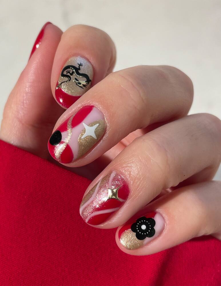 rinascente Le Mini Macaron Dragon Queen Mini Stickers per unghie