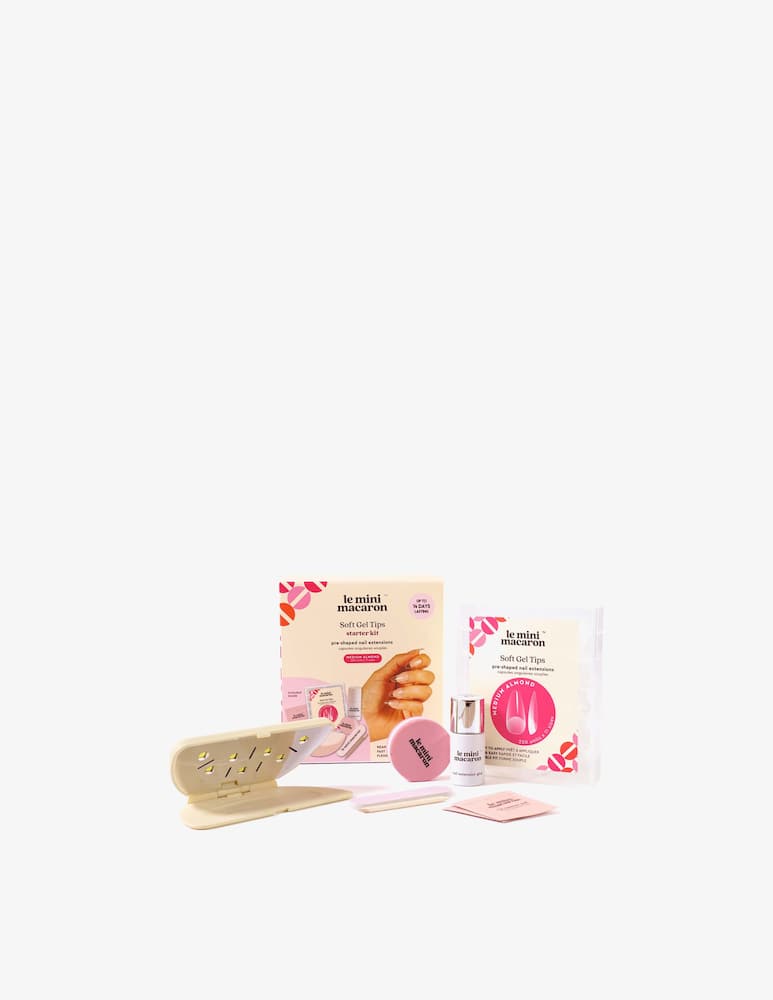 rinascente Le Mini Macaron Le Soft Gel Tips Starter Kit - Medium Almond