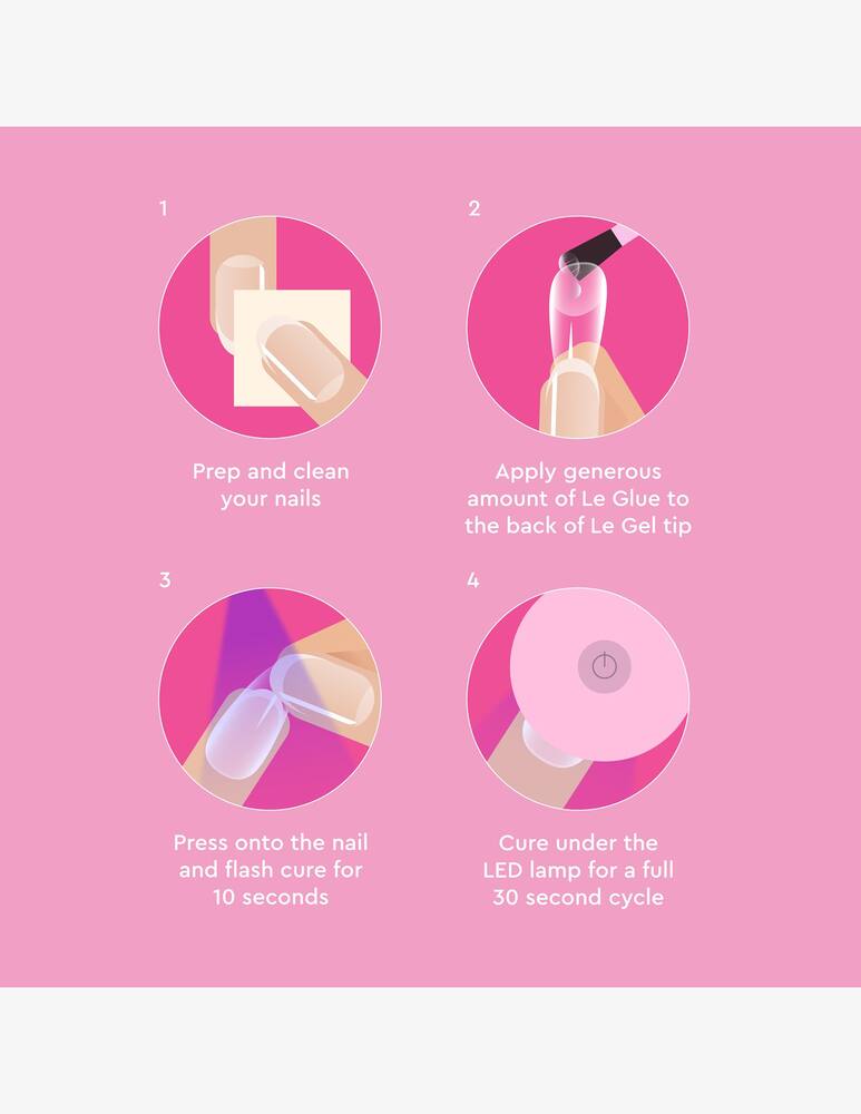 rinascente Le Mini Macaron Le Soft Gel Tips Starter Kit - Medium Almond