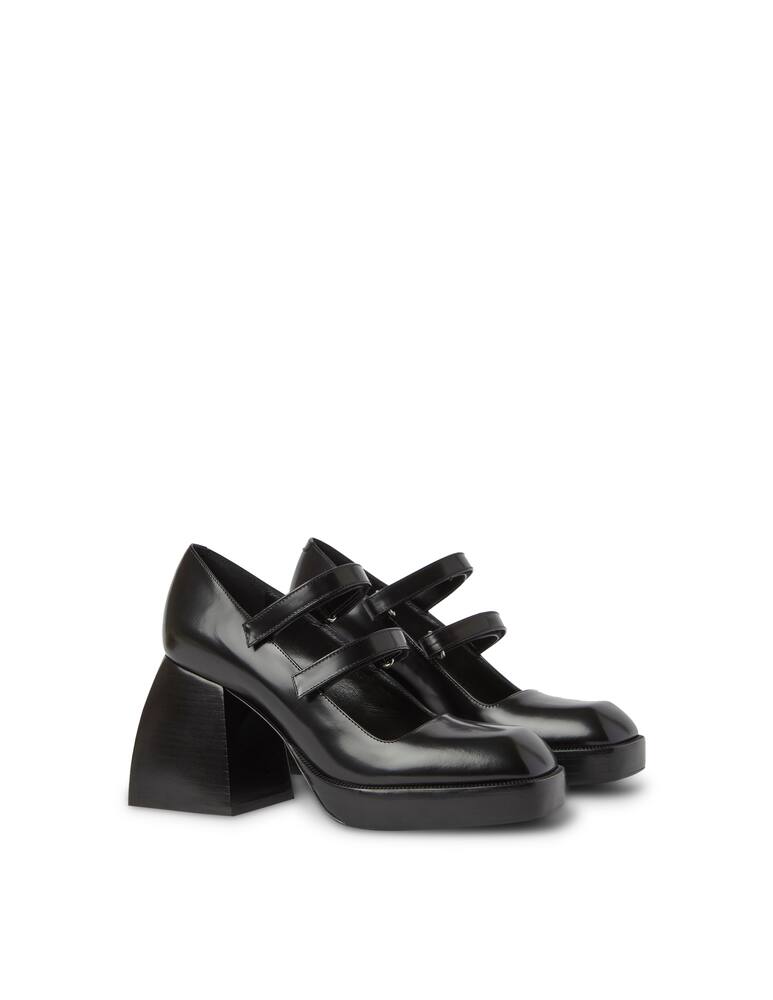 rinascente Nodaleto Bulla babies leather block heel pumps - black