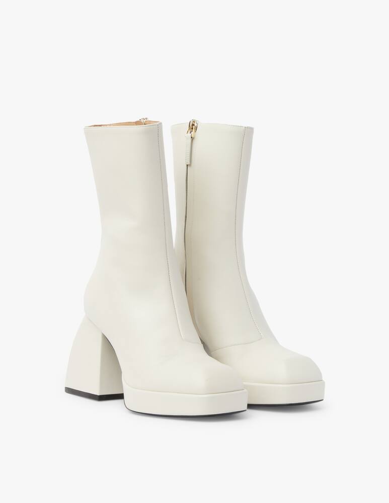 rinascente Nodaleto Stivaletti in pelle Bulla Corta - bianco