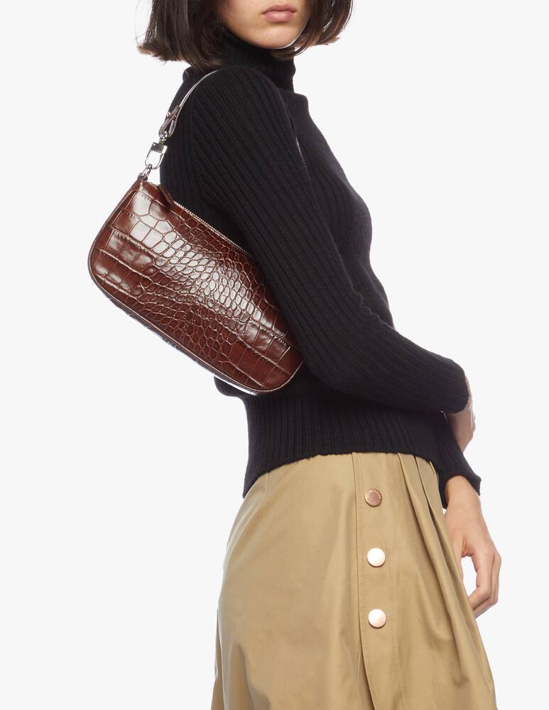 rinascente By Far Rachel Nutella Croco Borsa in Pelle Stampata