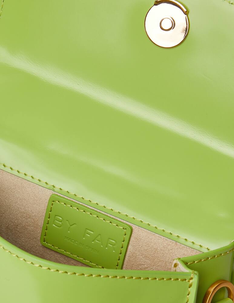 rinascente By Far Patent leather mini bag - green
