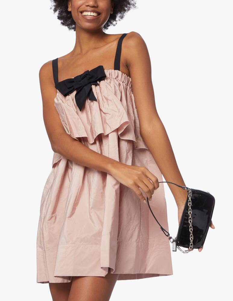 rinascente By Far Mini Rachel Black Semi Patent Pelle Borsa a Mano