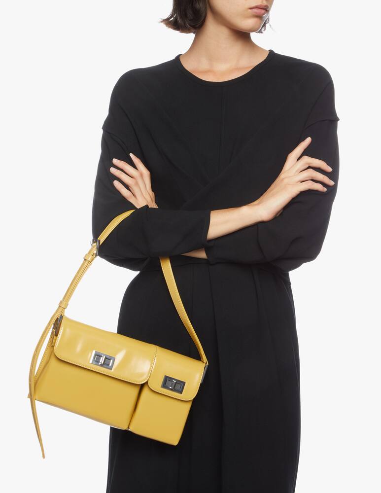 rinascente By Far Billy Yellow Semi Patent Leather Bag