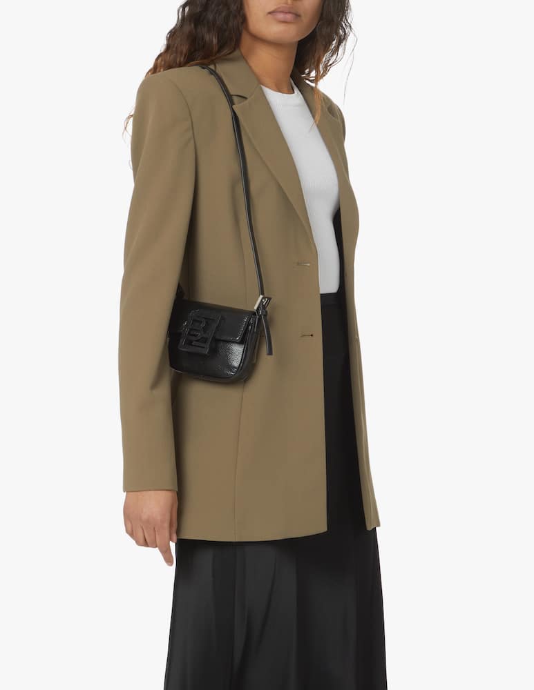 rinascente By Far Bosa mini in pelle martellata Alfie - nero