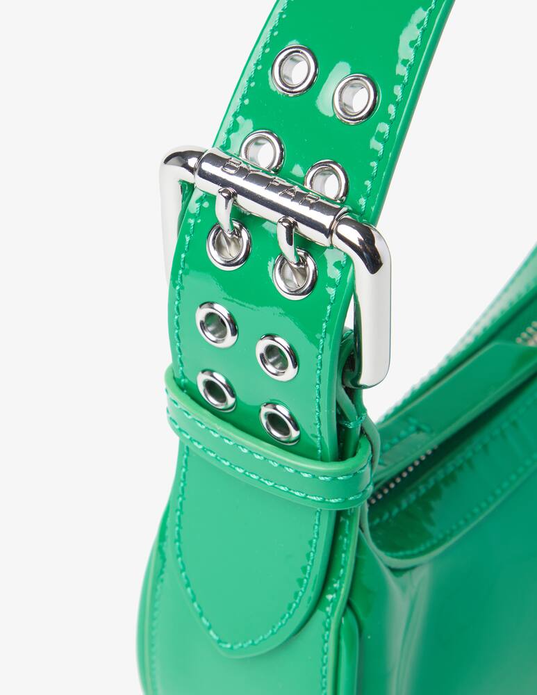 rinascente By Far Soho mini patent leather bag - Green