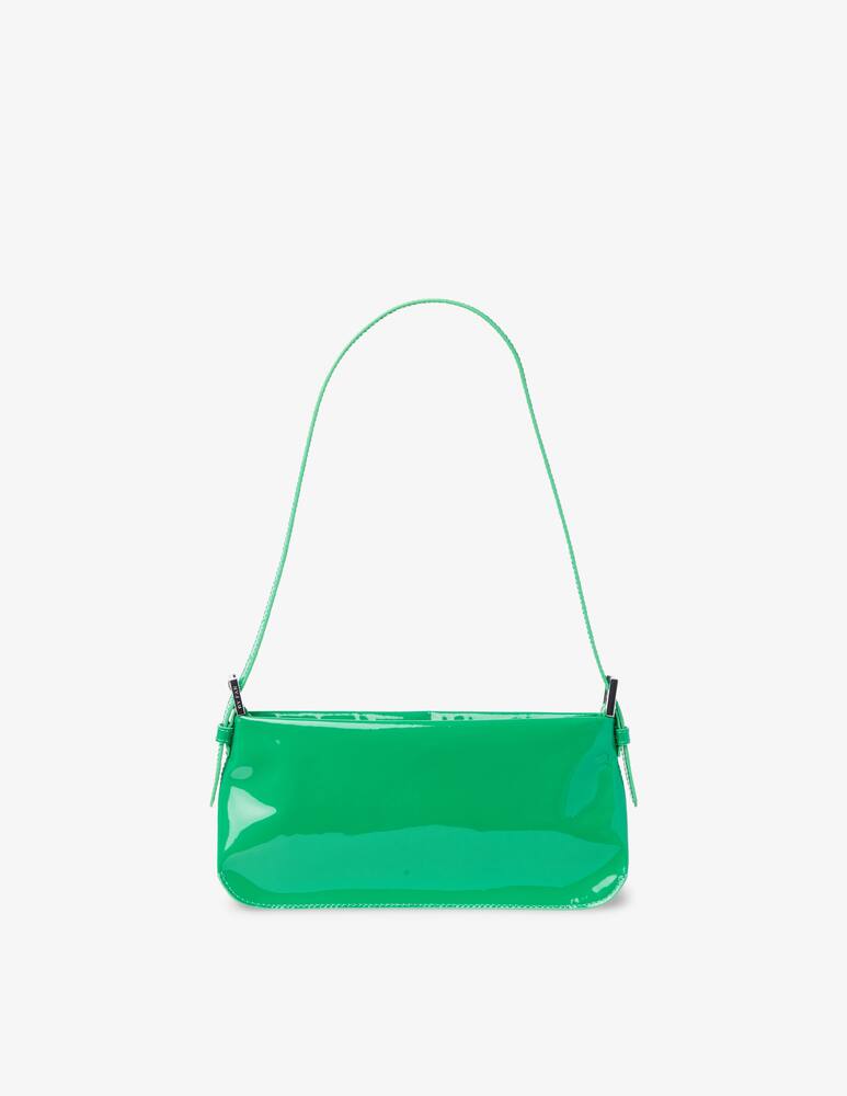 Shop By Far Dulce leather baguette shoulder bag Green on Rinascente