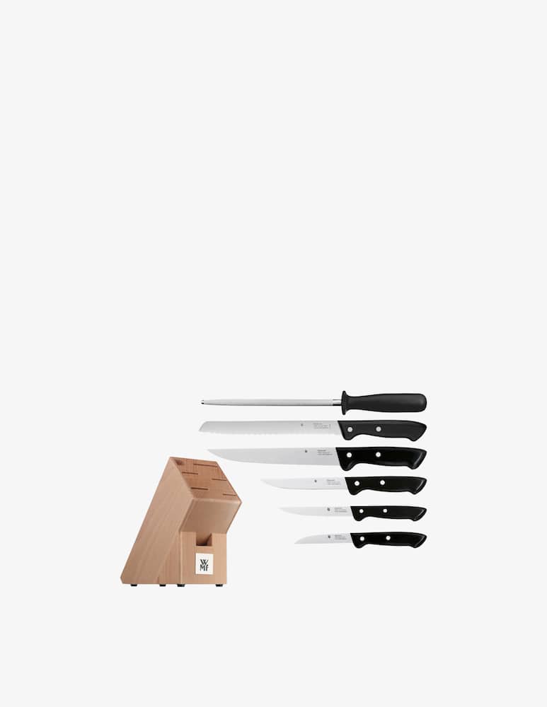 rinascente WMF Classic Line Black wooden knife block