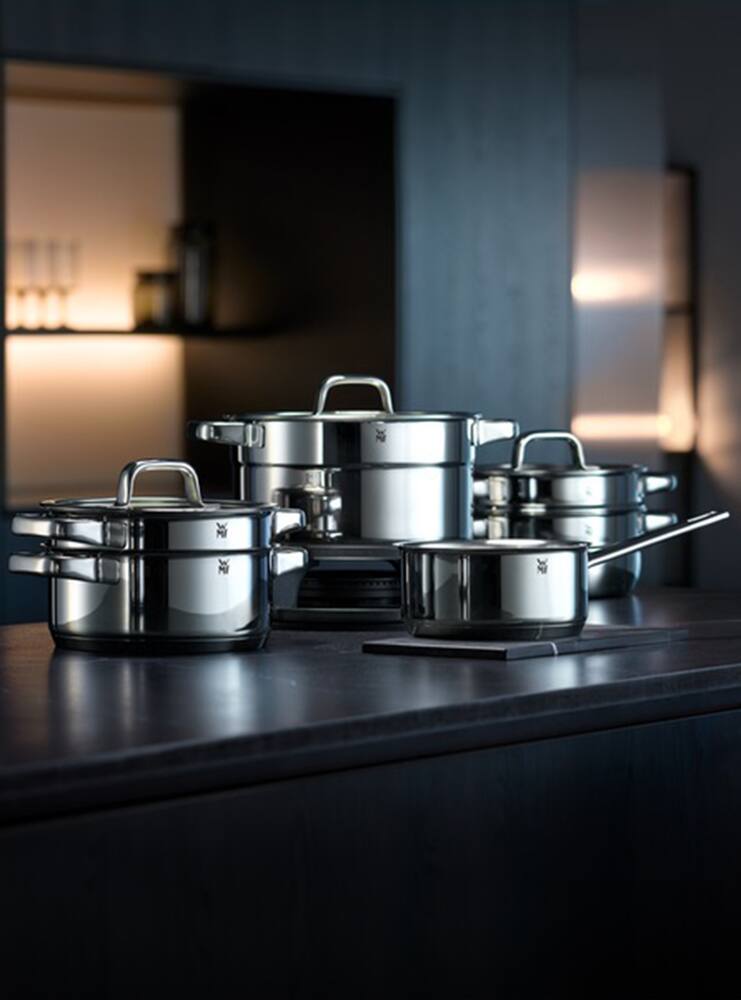 rinascente WMF Linea Compact Cusine Batteria Acciaio 5Pz - Grigio