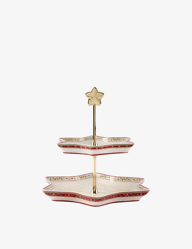 rinascente Villeroy & Boch Winter Bakery Del. Alzata Agrifoglio - Bianco