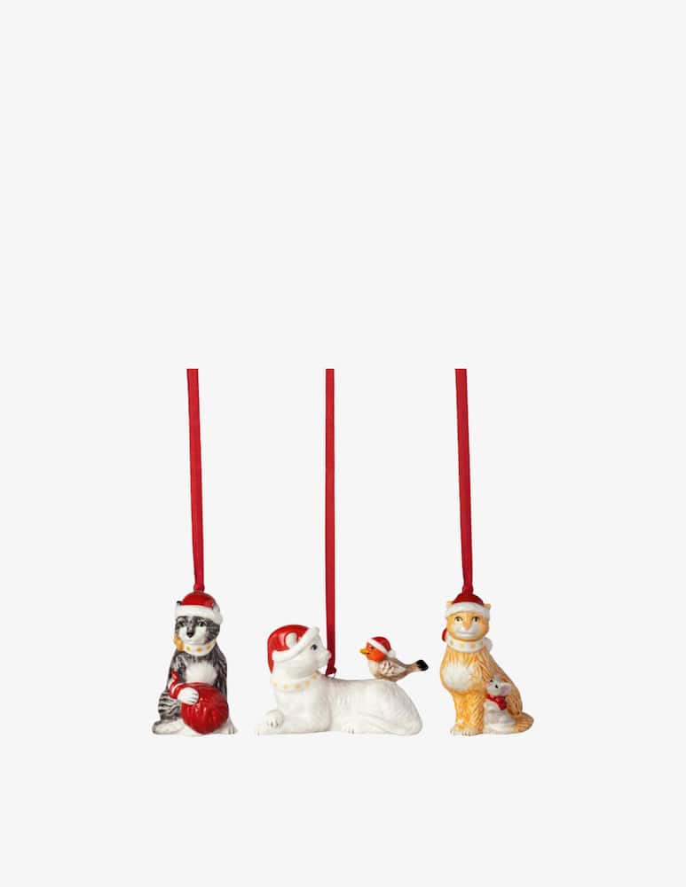 rinascente Villeroy & Boch Nostalgic Ornaments Decoro Albero Gatti 3Pz