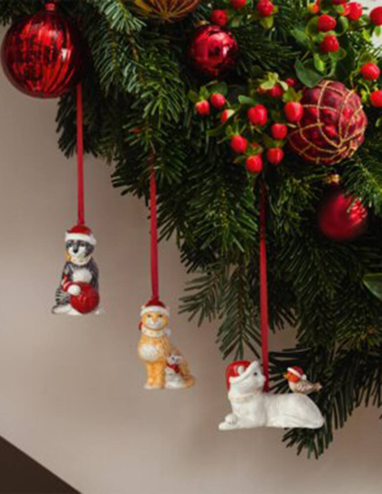 rinascente Villeroy & Boch Nostalgic Ornaments Decoro Albero Gatti 3Pz