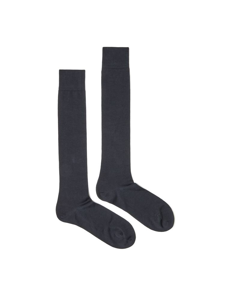 Falke Calze lunghe tiago in cotone - blu - immagine 1 Falke Calze lunghe tiago in cotone - blu - immagine 1