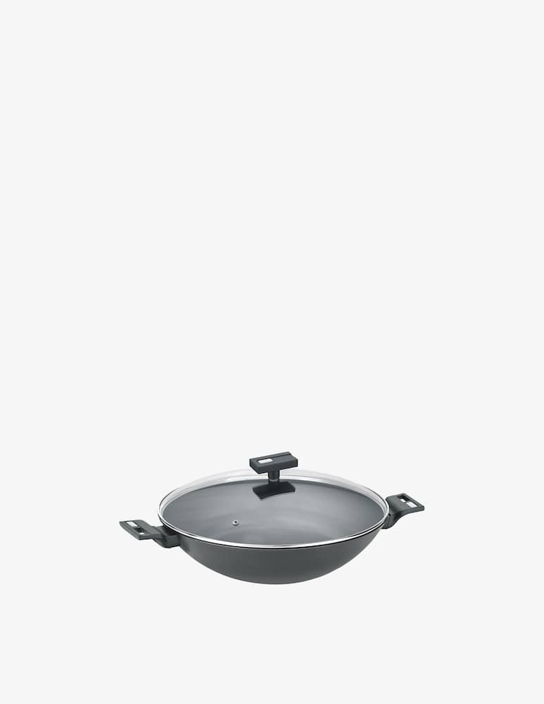 Berndes Wok 2 Handles 36Cm With Glass Lid B Smart - picture 1 Berndes Wok 2 Handles 36Cm With Glass Lid B Smart - picture 1
