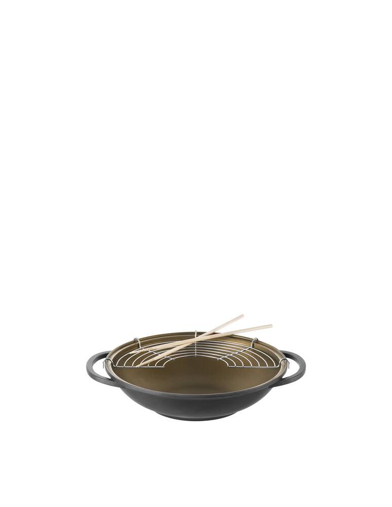 rinascente Berndes Vario Click Induction Plus Wok + Lid. 32 Cm Aluminium - Brown