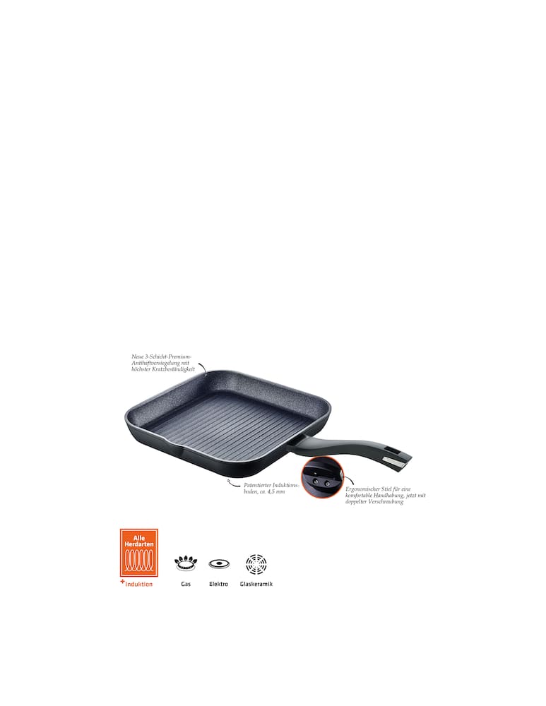 Berndes Balance Induction Enduro Grillpan 28X28 Cm Alluminum - picture 3 Berndes Balance Induction Enduro Grillpan 28X28 Cm Alluminum - picture 3