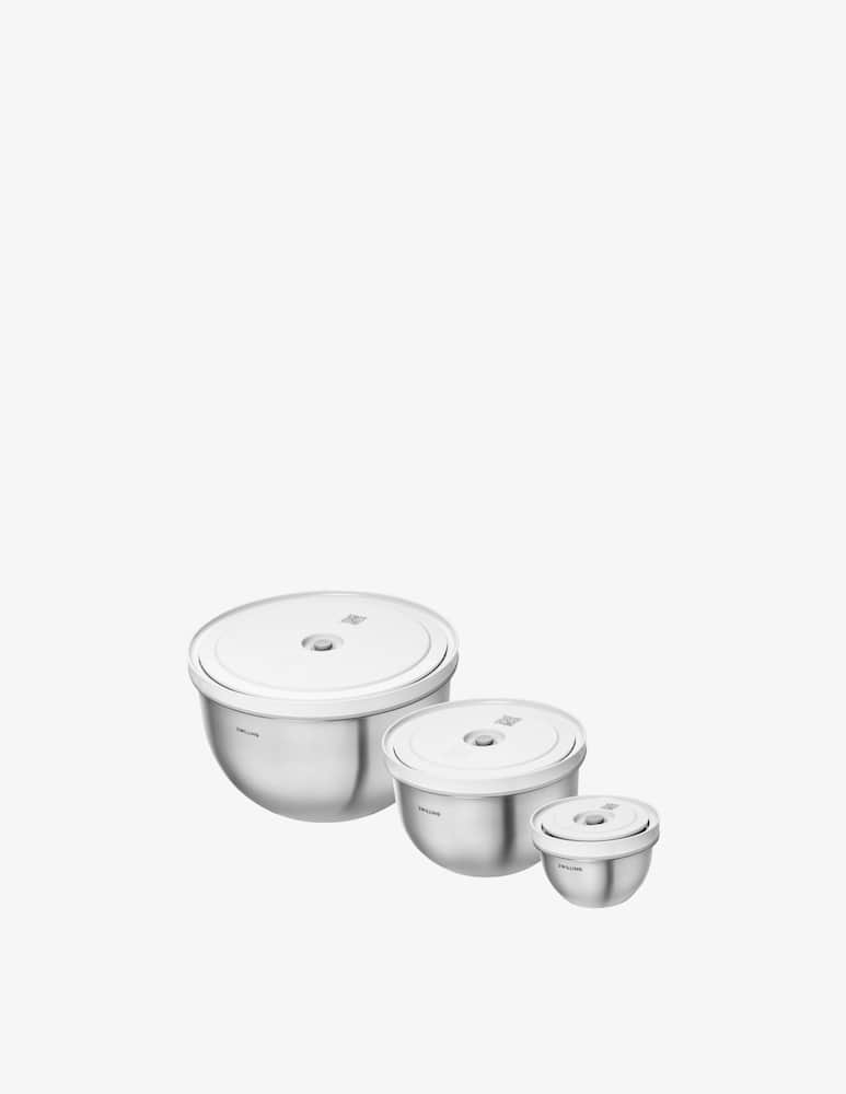 rinascente Zwilling Save&Fresh Set 3 Ciotole Acciaio per Sottovuoto