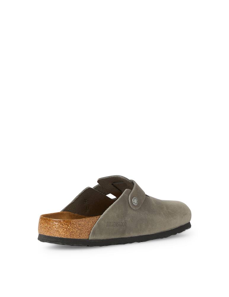 rinascente Birkenstock Boston in pelle - grigio